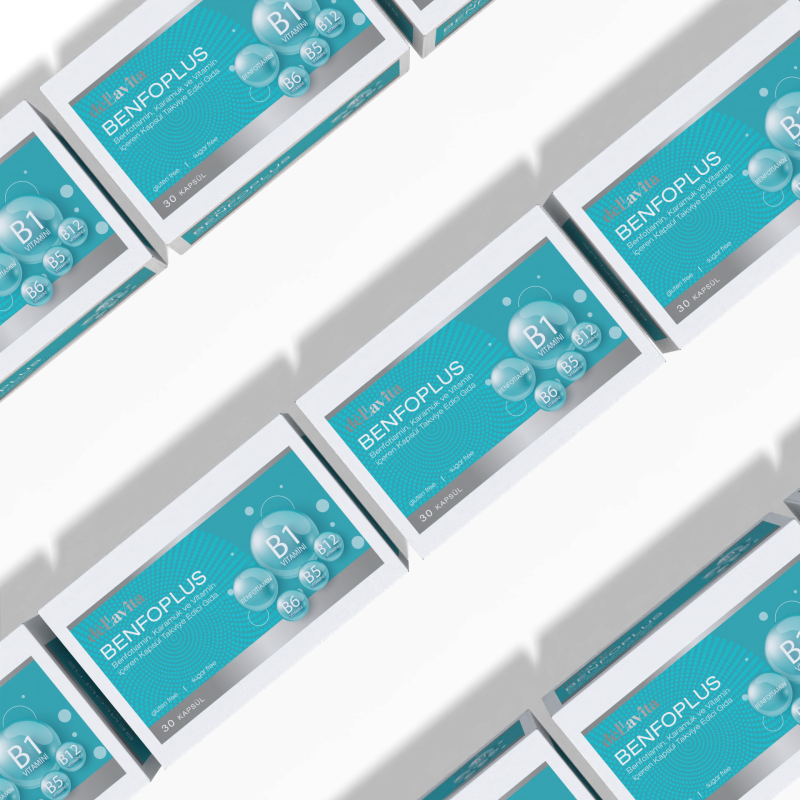 Dellavita Benfoplus (5-B Vitamini Kompleksi), 60 Kapsül